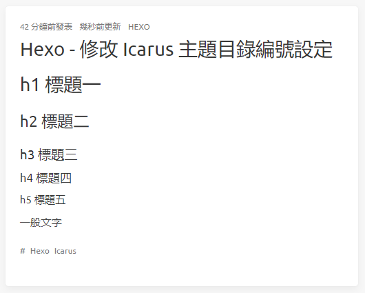 Icarus 主題預設文章區塊的文字大小 - $article-font-size ?= 1.1rem